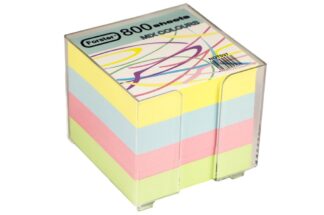Cube de papier coloré avec support 800 feuilles Forster