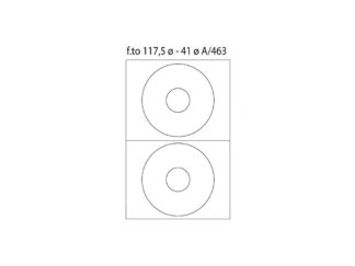 Étiquettes 2CD/A4 diam 117 100/boîte
