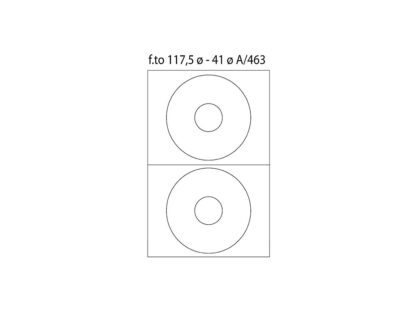 Étiquettes 2CD/A4 diam 117 100/boîte