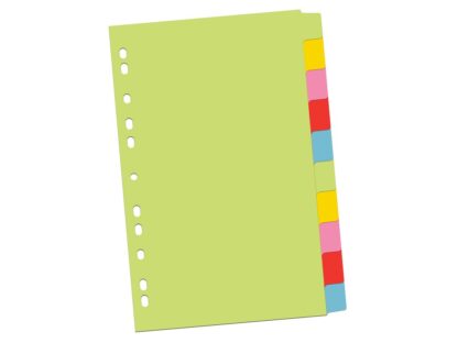 Intercalaire en carton A4, couleur, 10/set