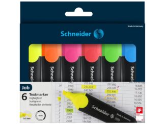 Surligneur de poche Job Schneider x6 couleurs/set