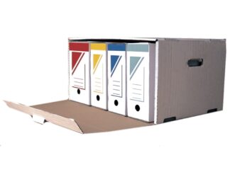 Conteneur d'archives empilable, blanc