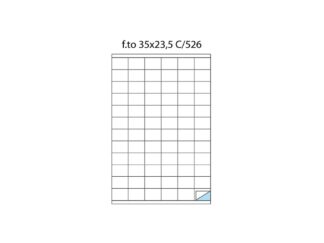 Étiquettes 72/A4 35 x 23,5 100 boîte