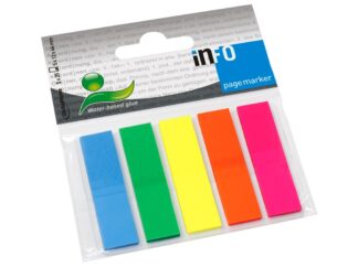 Marqueur de page Notes d'information 12 x 44 mm 5/set 125 feuilles