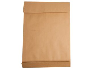 C4 - Peel and seal, kraft brun, soufflet 40 mm, ouvert sur le petit côté