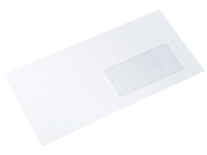 DL - Auto-adhésif, blanc offset, fenêtre à droite, 75-80 g/m²
