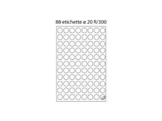 Étiquettes 88/A4 O20 100/boîte