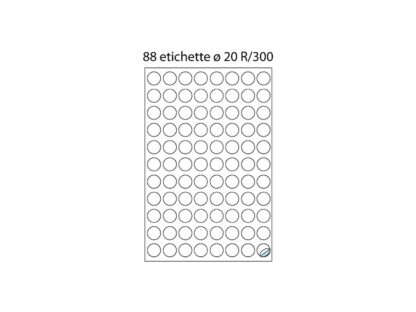 Étiquettes 88/A4 O20 100/boîte