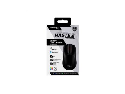Souris HP filaire, HYPERX Pulsefire Haste, capteur Pixart 3327, DPI jusqu'à 26 000, poids 254 g, sans fil, noire – Image 3