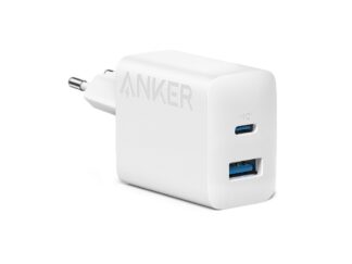 Chargeur réseau Anker "312" 20W, PowerIQ, 1 x USB Type-C, 1 x USB, blanc