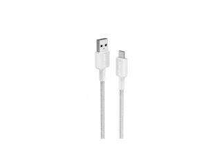 Câble d'alimentation et de données Anker, USB-A (T) vers USB Type-C (T), longueur 0,9 m, taux de transfert 480 Mbps, revêtement en nylon, tressé, blanc