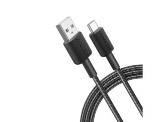 Câble d'alimentation et de données Anker, USB-A (T) vers USB Type-C (T), taux de transfert de 1,8 m 480 Mbps, gaine en nylon, tressé, noir