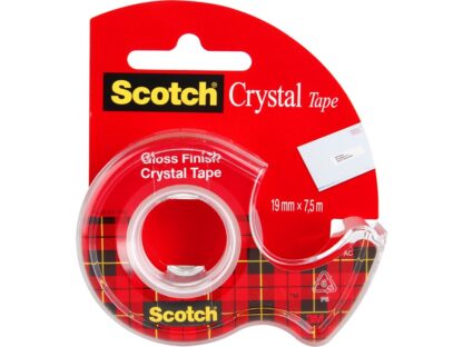 Ruban adhésif Scotch Crystal 19 mm x 7.5 m avec distributeur 3M