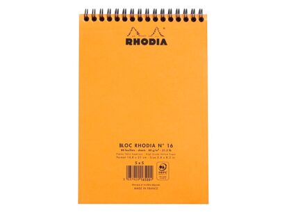 Blocnotes A5 spirala 80 fichiers Rhodia Classic – Image 3