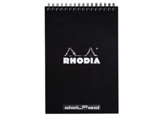Rhodia Classic BLACK carnet à spirales, 14,8 x 21 cm, 80 detach. sh. DOT 80 g