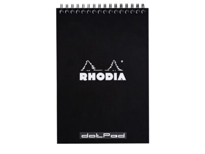 Rhodia Classic BLACK carnet à spirales, 14,8 x 21 cm, 80 detach. sh. DOT 80 g