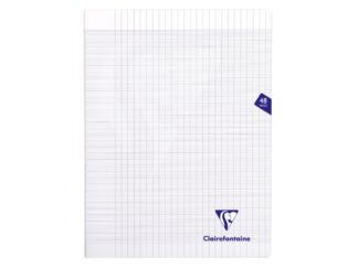 Cahier agrafé en polypro, 24 x 32 cm, 24 sh. Seyès Incolore, Clairefontaine Mimesys