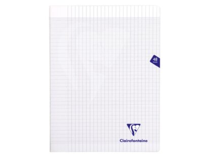 Cahier agrafé en polypro, 24 x 32 cm, 24 sh. Seyès Incolore, Clairefontaine Mimesys