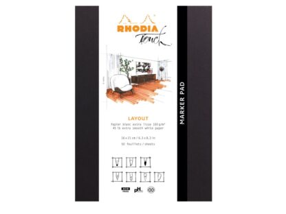 Blocnotes graphique A5+ (16 x 21), portrait, 50 fichiers, Rhodia Touch Layout