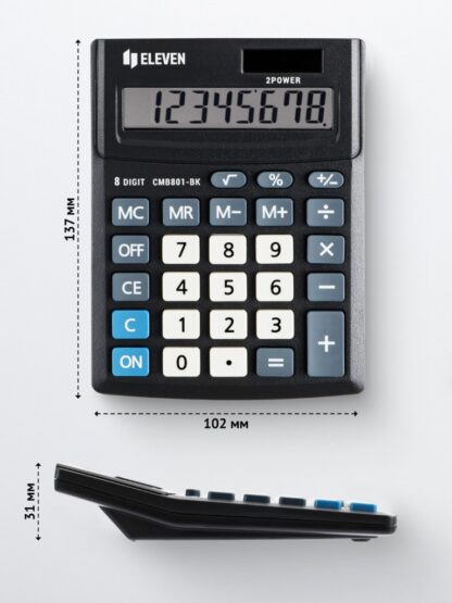 Petite calculatrice de bureau ligne économique CMB801BK – Image 2
