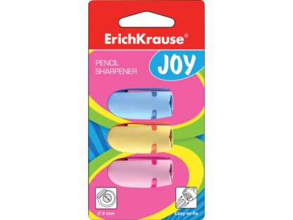 Set de 3 taille-crayons en plastique JOY, sous blister EK