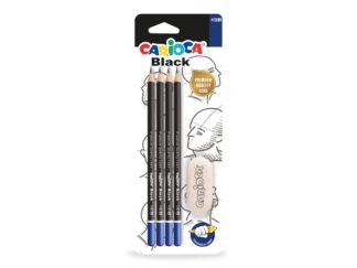 Crayon HB Carioca 4buc + radiera/blister