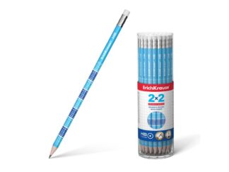 Crayon graphite à section ronde avec gomme ErichKrause® 2 x 2 HB