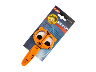 Ciseaux 12 cm en plastique - carte "Essayez-moi"