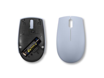 Souris compacte sans fil Lenovo 300 Frost Blue, Type : Standard, Résolution (dpi) : 1000 dpi, Boutons/rouettes, 3, Interface souris/Technologie : Sans fil, Interface récepteur, dongle USB 2,4 GHz, Couleur : Bleu, Taille (mm) : 97,91 x 57,99 x 32,53 mm, Poids : 52g, Garantie : 1 an – Image 6