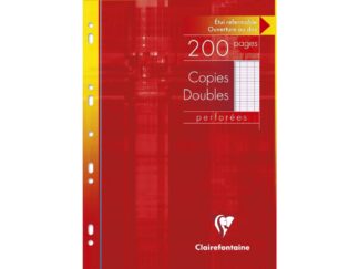 Blanc, métrique français, feuilles doubles multiperforées 90 g/m² 100f Clairefoontaine