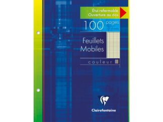 Carte métrique française, avec feuilles vertes, A5 + (17 x 22 cm) 50 feuilles, 90 gr, Clairefontaine