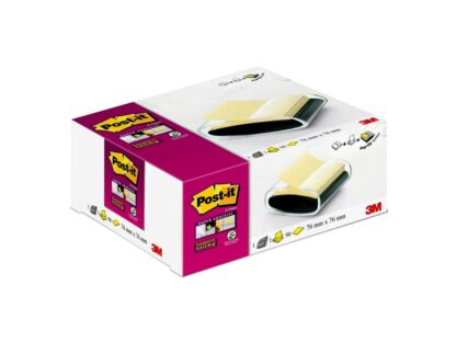 Post-it® Z-Notes PRO Dispenser,+ 1 bloc-notes Z-Notes super collantes, jaune canari, 76 mm x 76 mm – Image 3