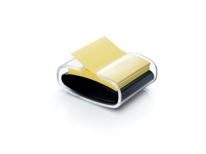 Post-it® Z-Notes PRO Dispenser,+ 1 bloc-notes Z-Notes super collantes, jaune canari, 76 mm x 76 mm