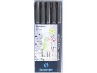 Fineliner Pictus 5pc/portefeuille