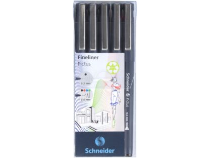 Fineliner Pictus 5pc/portefeuille
