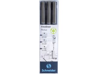 Fineliner Pictus 3pc/portefeuille