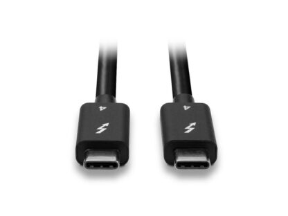 Cable Lindy Thunderbolt 4, Longueur 1m, 40Gbps, passive, noir Connecteurs Connecteur A : Thunderbolt 4 USB Type C Male with E-Mark Connecteur B : Thunderbolt 4 USB Type C Male Matériau du boîtier : Acier inoxydable Placage du connecteur : Nickel Construction des broches : Alliage de cuivre Placage des broches : Placage des broches : or Dimensions – Image 3