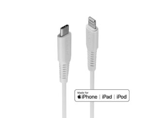 Câble Lindy 1m USB C 2.0 vers Lightning, blanc