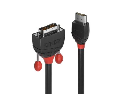 Cable Lindy LY-36273, HDMI vers DVI-D, 3m, Ligne noire – Image 2