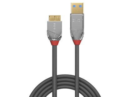 Câble Lindy 0,5m USB 3.2 Type A vers Micro-B, bande passante 5Gbps, ligne Cromo – Image 2