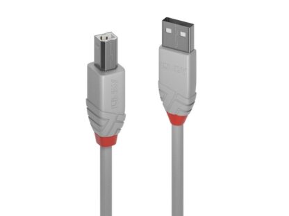 Câble de transfert Lindy LY-36681, USB 2.0 Type A vers B, 0,5 m, Anthra Line