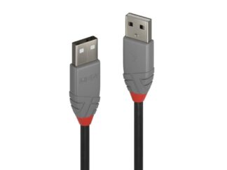 Câble de transfert Lindy LY-36691, USB 2.0 Type A, 0,5 m, Anthra Line