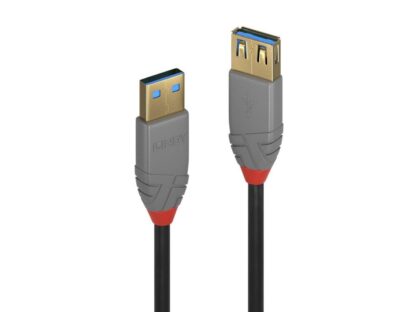Câble de transfert Lindy LY-36760, USB 3.2 Type A, 0,5 m, Anthra Line