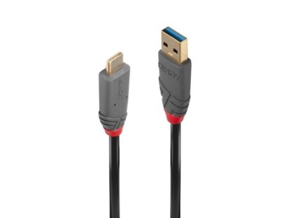 Câble de transfert Lindy LY-36912, câble USB 3.2 Type A vers C, 1,5 m, Anthra Line