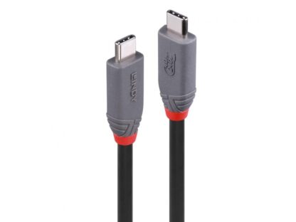 Cable Lindy USB4 240W USB Type C, putere maxima 240W, 100W , lungime 2 metri, latime de banda supotata 40Gbps, gri – Image 2