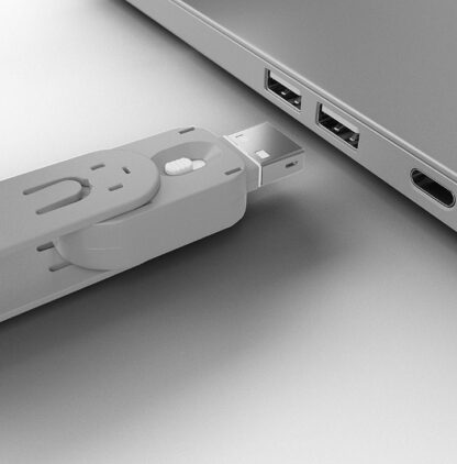 Clé de blocage de port Lindy USB Type A, blanche – Image 3