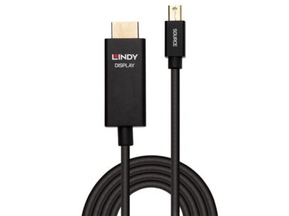Cable Lindy LY-40922, Câble Mini DisplayPort vers HDMI, 2m, noir