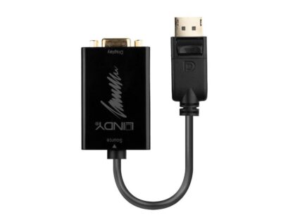 Adaptateur Activ Lindy LY-41006, DisplayPort vers VGA, noir – Image 3