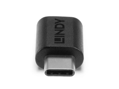 Adaptateur Lindy USB 3.2 Type C la C, dimensions 26.5x13x7.5mm, vitesse de transmission 20Gbps, noir – Image 2