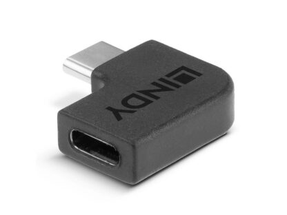 Adaptateur Lindy USB-C 3.2 la USB C 90°, matériau PVC, températures de fonctionnement -10°C - 80°C (14°F - 176°F), noir – Image 3